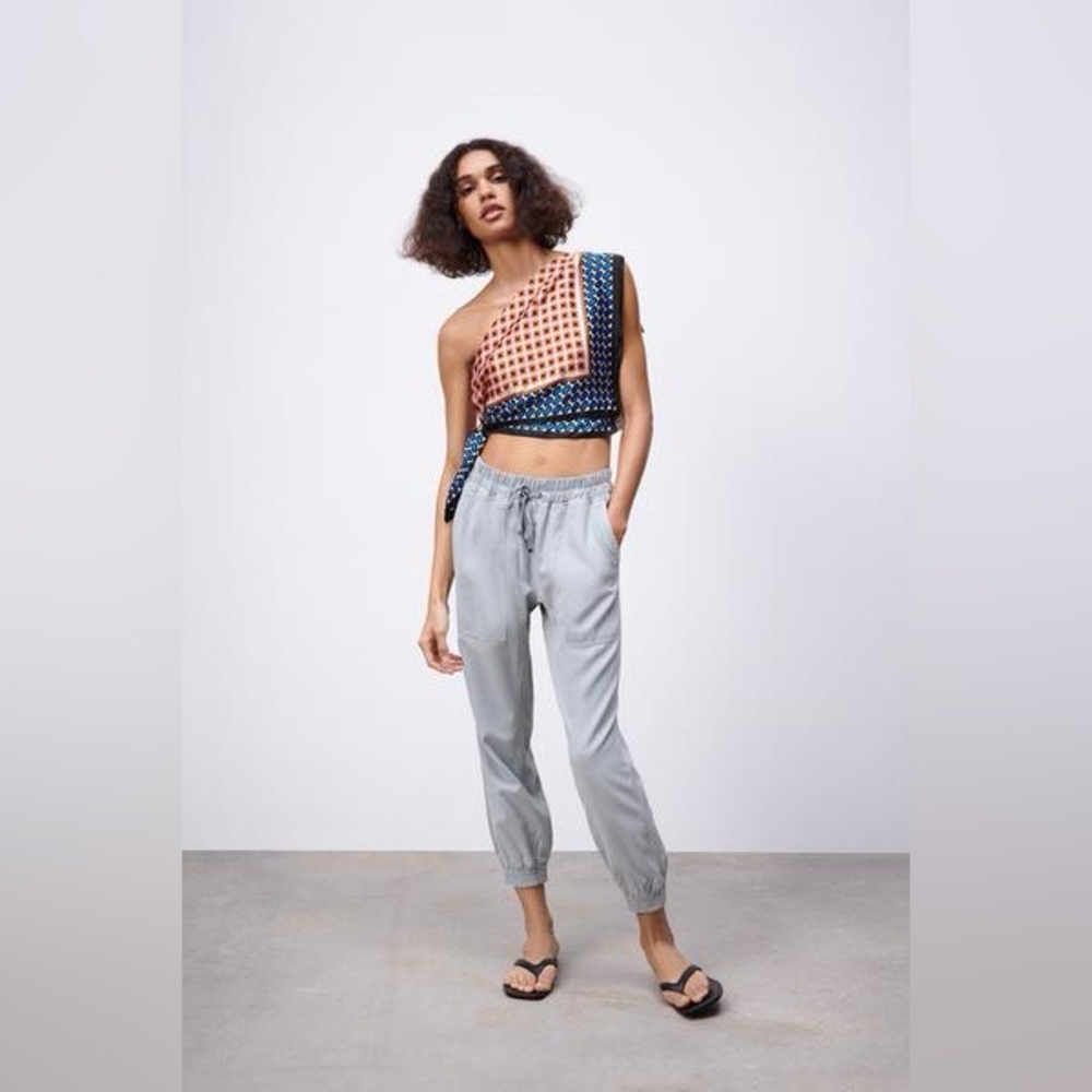 ZARA Light Blue Utility Jogger Pants – Size S